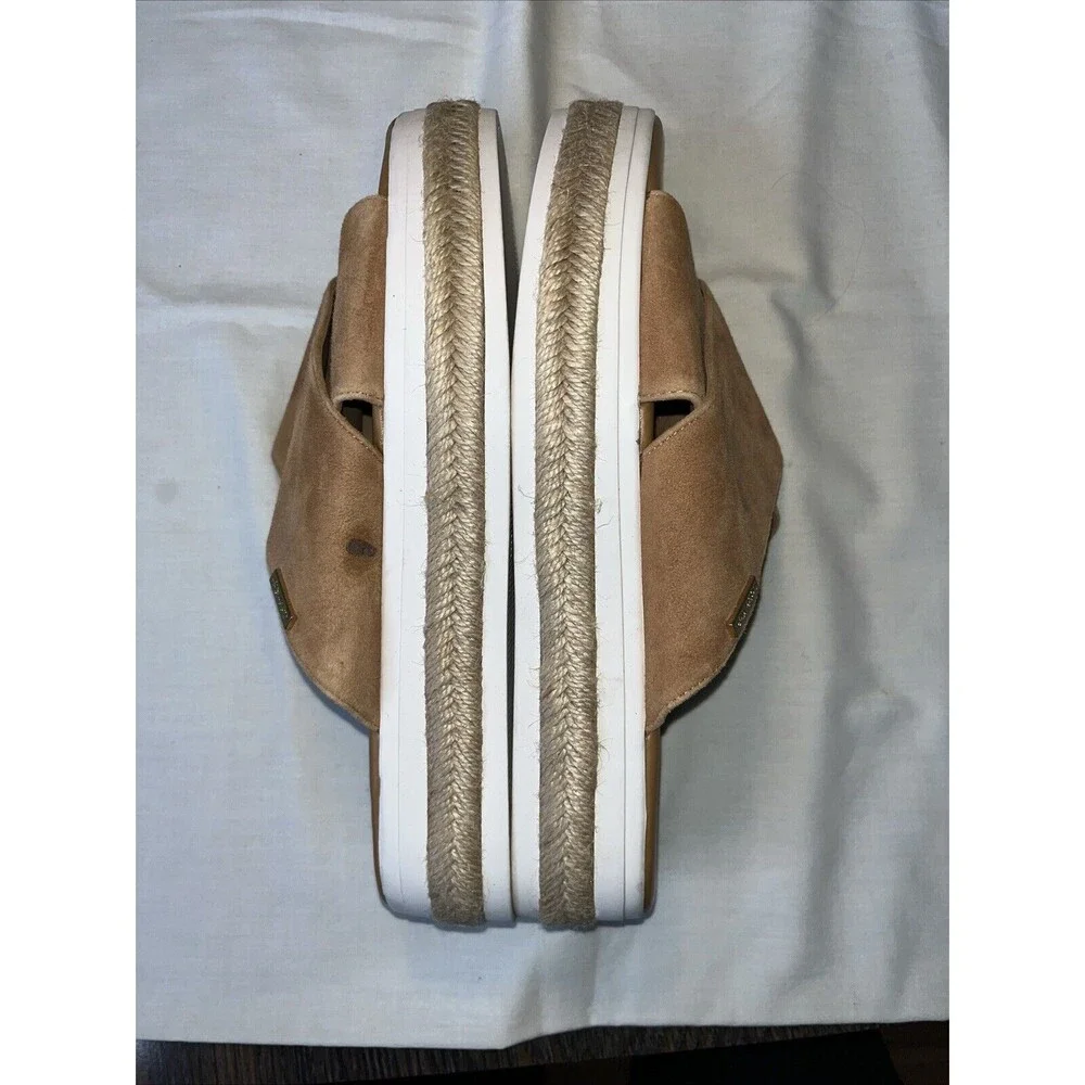 NWOT Calvin Klein Jupare Women Slip-on Sandals Size 9 , Tan Suede READ - Picture 7 of 11
